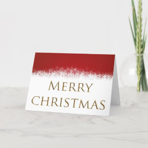 Rote und weiße Urlaubskarte Feiertagskarte