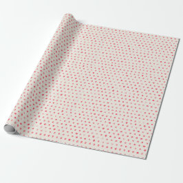 Rote und weiße Wasserfarben Polka Dots Holiday Geschenkpapier