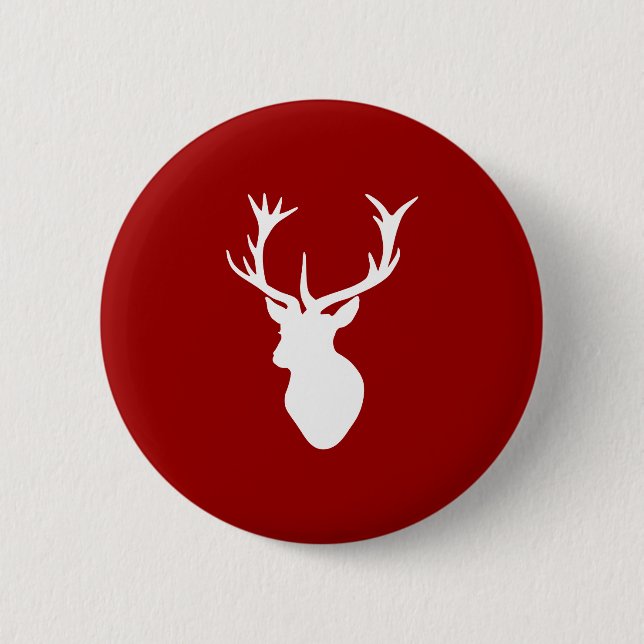 Rote und weiße Weihnachtsbaum Button (Vorderseite)