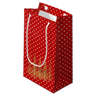 Rote und weiße Weihnachtsbaumen Geschenktasche Kleine Geschenktüte