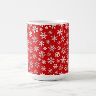 ROTE UND WEISSE WINTERURLAUB - SCHNEELAKEN KAFFEETASSE