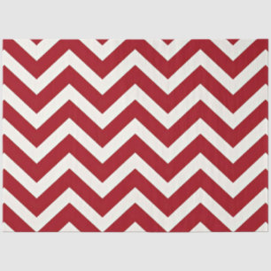 Rote und weiße Zig Zag Streifen Weihnachten Seidenpapier