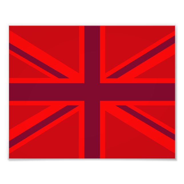 Rote Union Jack Fotodruck (Vorne)