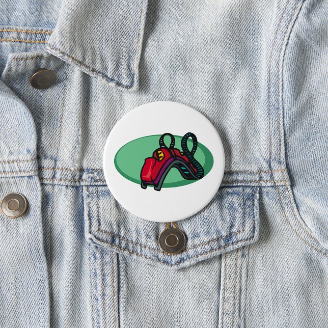 Rote Untersetzer Roller Ride Button (Von Creator hochgeladen)
