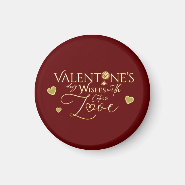 Rote Valentinstag-Geschenke Magnet (Vorne)