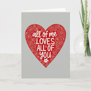 Rote Valentinstag-Handkarte Karte