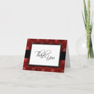 Rote Velvet Elegant Wedding Dankeschön Karte