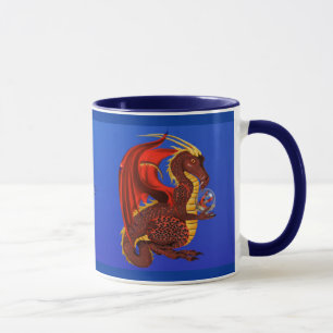 Rote Vermögens-Drache-Tasse Tasse