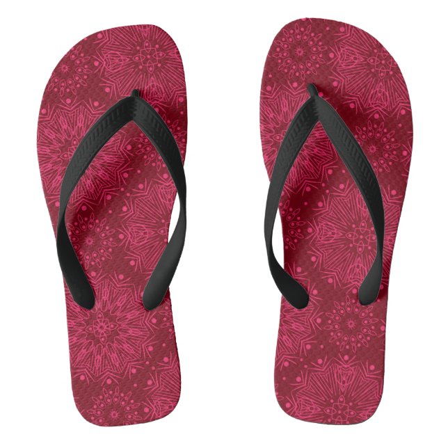 Rote Verzierung Flip Flops (Fußbett)