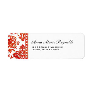 Rote Vintage Damast-Spitze extravagant