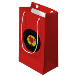 Rote Vinylaufzeichnung Kleine Geschenktüte