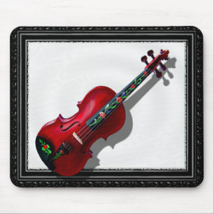 ROTE VIOLINE - MOUSEPAD-IN SCHWARZER RAHMEN MOUSEPAD