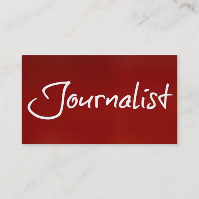 Rote Visitenkarte für Journalisten (Vorderseite)