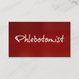 Rote Visitenkarte für Phlebotomisten