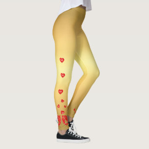 Rote Vögel Leggings