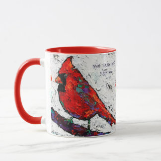 Rote Vogel Scripture-Tasse Tasse