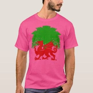 Rote walisische Drachenbaum T-Shirt