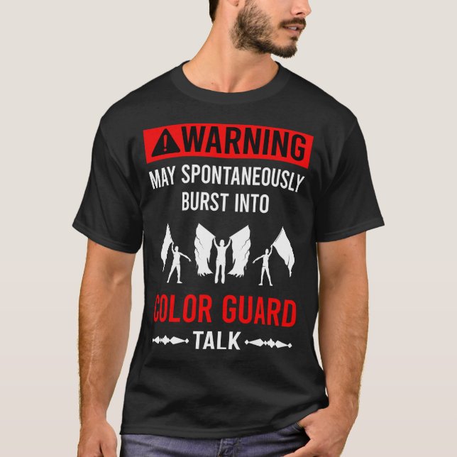 Rote Warnfarbenschutz-Farbwache T-Shirt (Vorderseite)