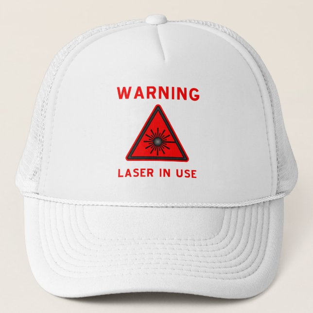 Rote Warnsymbol-Kappe Lasers Truckerkappe (Vorderseite)
