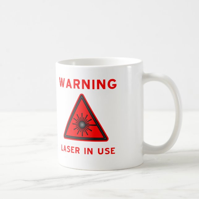Rote Warnsymbol-Tasse Lasers Kaffeetasse (Rechts)