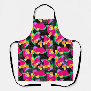 Rote Wassermelone Gelbe Zitronen Tropisch Schürze