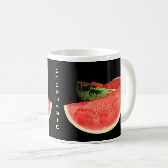 Rote Wassermelone Kaffeetasse (VorderseiteRechts)