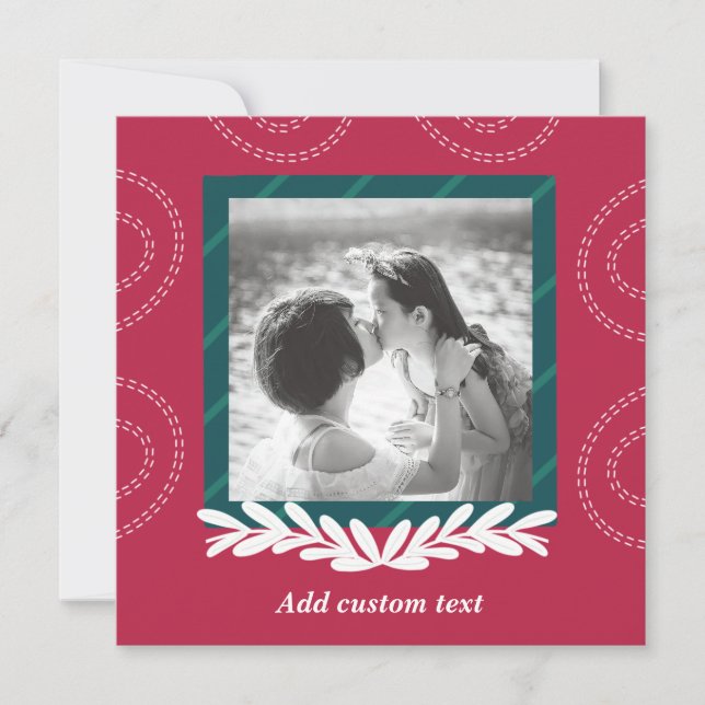 Rote Weihnachten - individuelles Foto Einladung (Vorderseite)