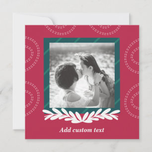 Rote Weihnachten - individuelles Foto Einladung