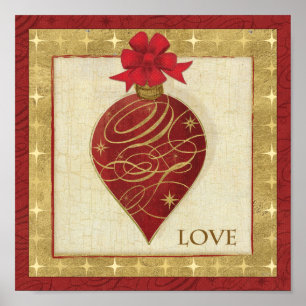 Rote WeihnachtenDŽcor Hoffnung Poster