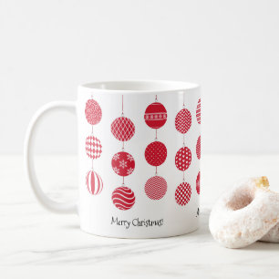 Rote Weihnachtsbälle Tasse