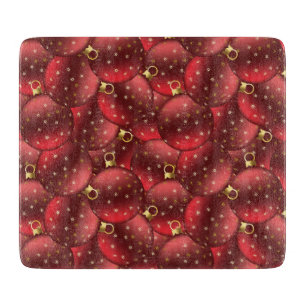 Rote Weihnachtsbäume Schneidebrett