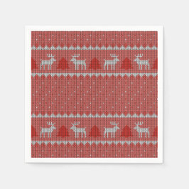 Rote Weihnachtsfeier Serviette