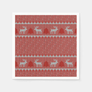 Rote Weihnachtsfeier Serviette