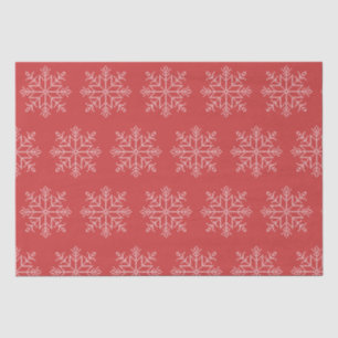 Rote Weihnachtsfeiertage - Schneeflocken Seidenpapier