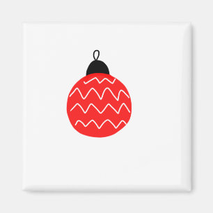 Rote Weihnachtsglocken Tasse Magnet