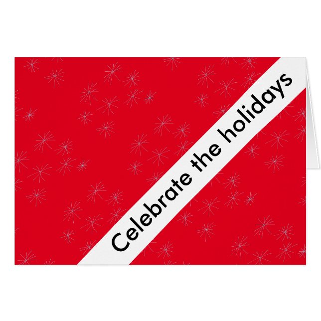 Rote Weihnachtskarte (Vorderseite (Horizontal))