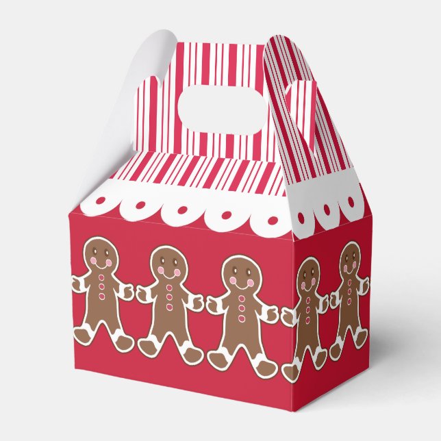 Rote Weihnachtskekse Lebkuchen Geschenkboxen Geschenkschachtel (Vorderseite)