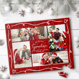 Rote Weihnachtsliebe Großmutter 4 Foto-Spaß-Doodle