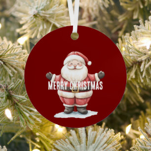 Rote Weihnachtsmänner Ornamente Weihnachten