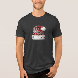 Rote Weihnachtsmannmütze Männer T - Shirt
