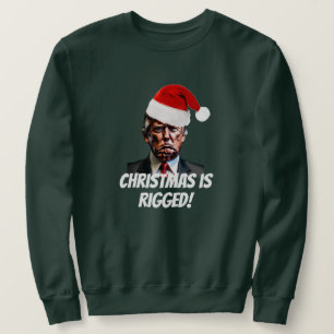 Rote Weihnachtsmannmütze Trump zitterte Weihnachte Sweatshirt