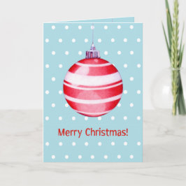 Rote Weihnachtsschmuckkarte Feiertagskarte