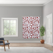 Rote Weihnachtsstern-Blumen-Weihnachtsmuster
