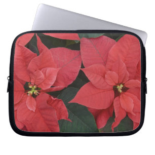 Rote Weihnachtsstern-Detail (Euphorbia pulcherrima Laptopschutzhülle