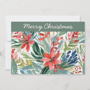 Rote Weihnachtssterne Blumen Blätter Elegante Bota Feiertagskarte