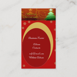 Rote WeihnachtsVisitenkarte Visitenkarte