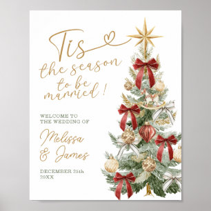 Rote Weihnachtszeit - die Saison, um zu heiraten W Poster