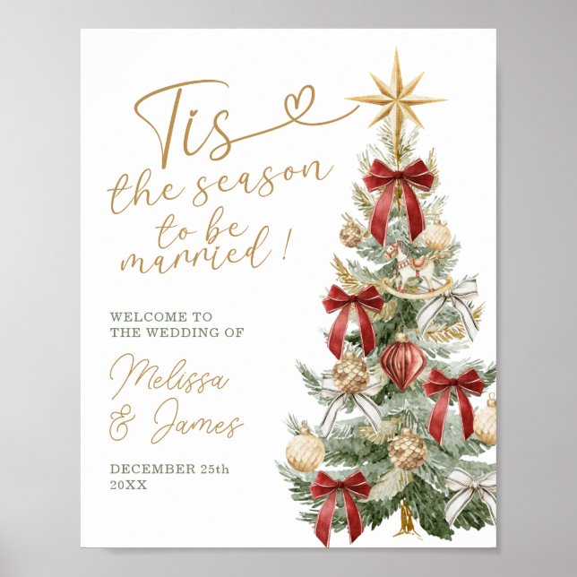 Rote Weihnachtszeit - die Saison, um zu heiraten W Poster (Vorne)