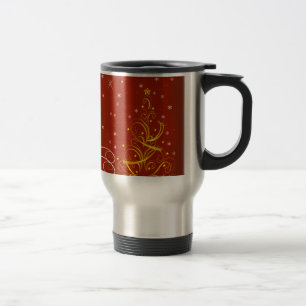 Rote Weihnachtszeit Reisebecher