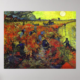 Rote Weinberge Poster